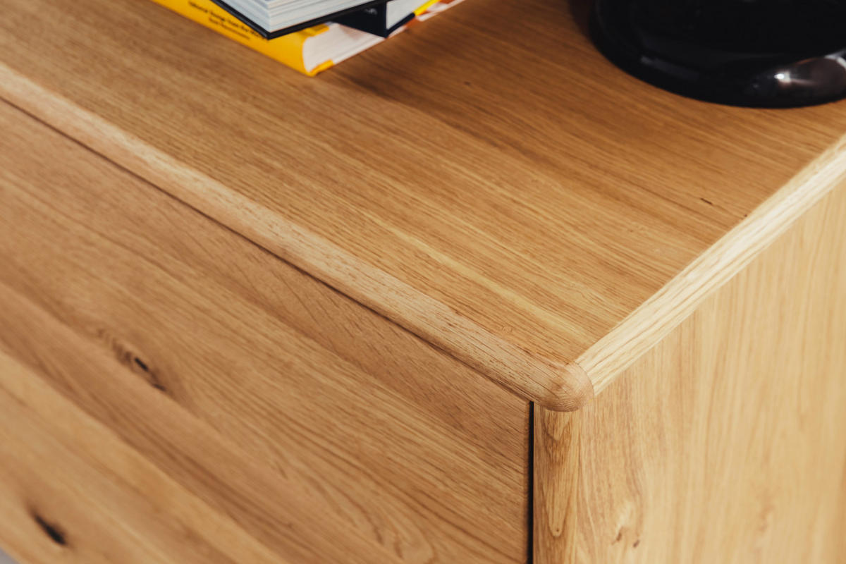 SIDEBOARD  in 179/85/44 cm  - Wildeiche/Anthrazit, Design, Glas/Holz (179/85/44cm) - MID.YOU