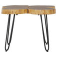 BEISTELLTISCH in Holz, Metall 60/60/45 cm  - Schwarz/Akaziefarben, Design, Holz/Metall (60/60/45cm) - Landscape