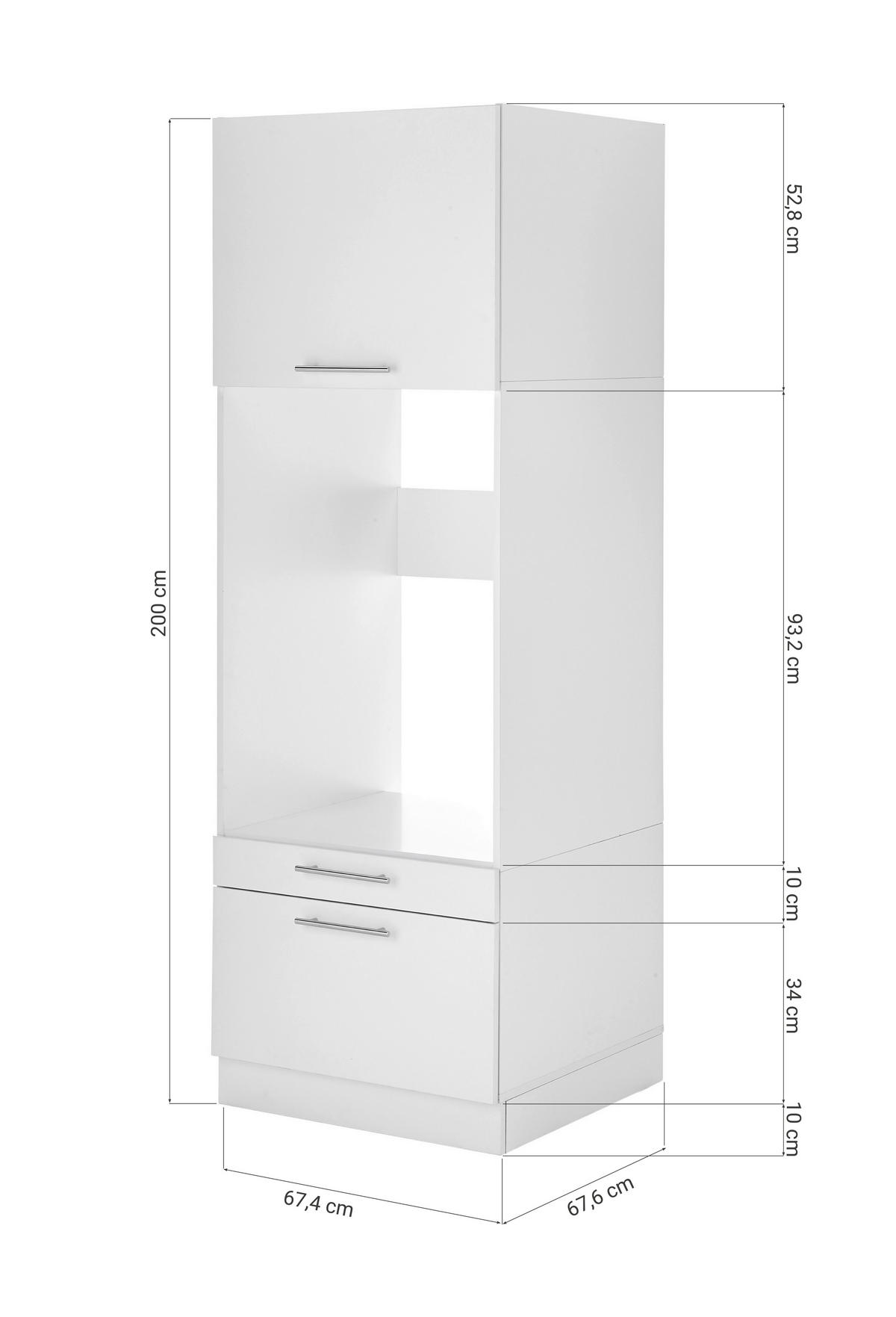 SKRINKA NA PRÁČKU - biela/farba ušľachtilej ocele, Konventionell, kov/kompozitné drevo (67,4/200/67,6cm) - Respekta