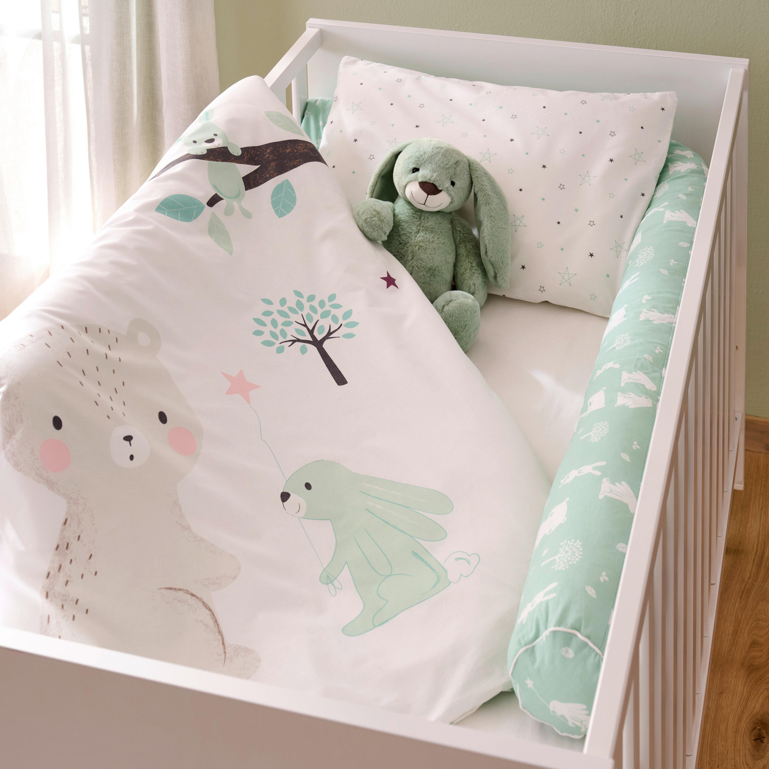 NESTCHENSCHLANGE Picture Garden   14/180 cm  - Weiß/Mintgrün, Basics, Textil (14/180cm) - Zöllner