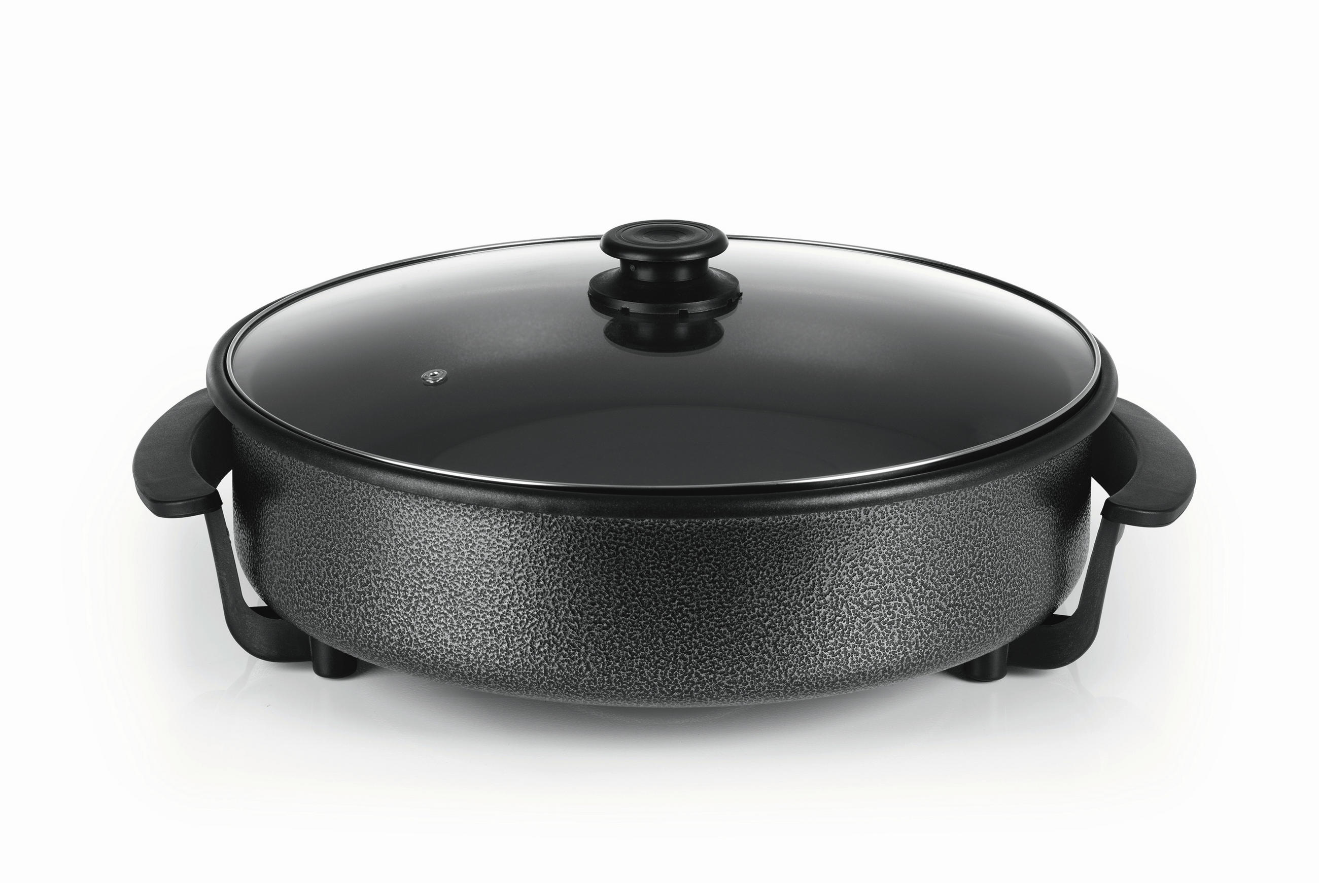 ELEKTRISCHE PFANNE GOURMETmaxx  - Schwarz, Basics, Glas/Kunststoff (41/45/17,5cm) - GOURMETMAXX