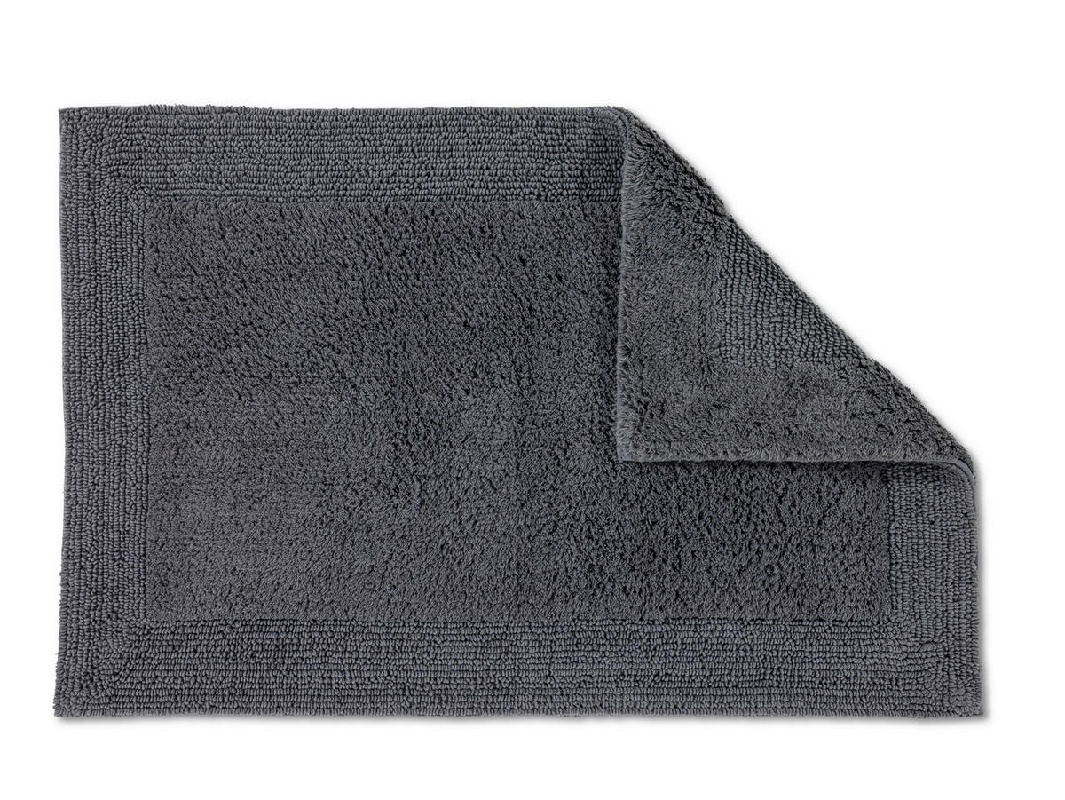 BADTEPPICH Bahamas Anthrazit 67/110 cm  - Anthrazit, Basics, Textil (67/110cm) - Schöner Wohnen