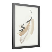 BILD  - Goldfarben/Schwarz, Trend, Glas/Papier (32,7/1,6/45cm) - Eglo