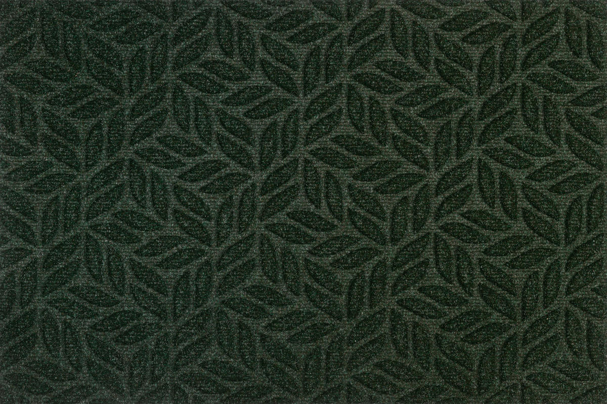 FUßMATTE 60/90 cm Leaves midnight green  - Grün, KONVENTIONELL, Kunststoff/Textil (60/90cm) - wash+dry