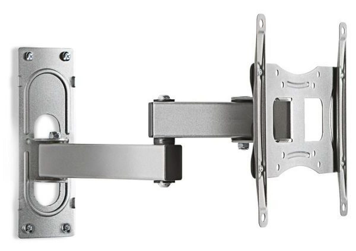 TV-Wandhalter in Silberfarbe in Silberfarben  - Silberfarben, Konventionell, Metall (21,9/28/9,6-35,7cm) - MID.YOU