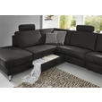 ECKSOFA  in Mikrofaser Anthrazit  242/275 cm  - Anthrazit/Alufarben, Design, Textil/Metall (242/275cm) - Dieter Knoll
