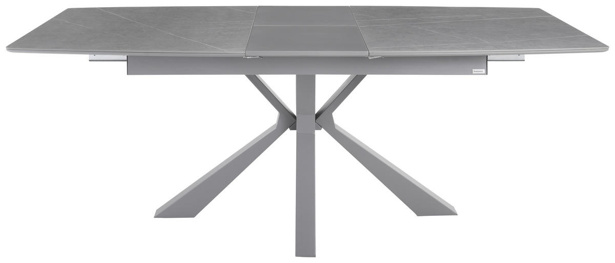 STOL ZA BLAGOVAONICU  siva  metal, keramika, drvni materijal      - siva, Moderno, drvni materijal/metal (160-200/90/76cm) - Livetastic