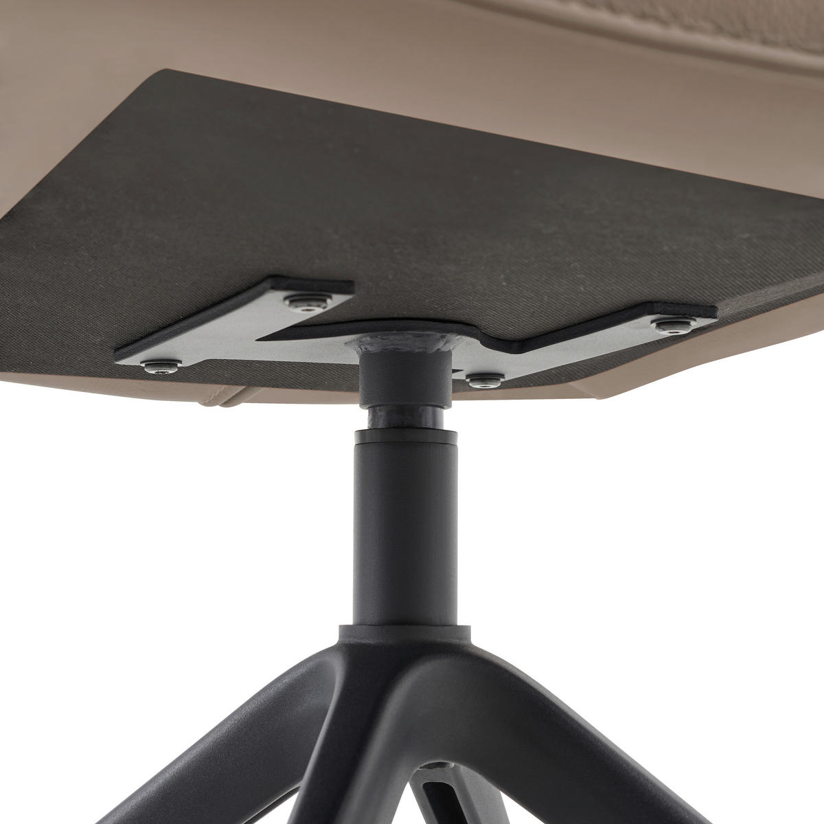 ARMLEHNSTUHL  in Aluminium, Eisen Echtleder pigmentiert  - Taupe/Schwarz, Design, Leder/Metall (65/92/67,5cm) - Novel
