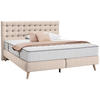 BOXSPRING-ÁGY 140/200 cm  bézs  - bézs, Design, textil/fa (140/200cm) - Carryhome