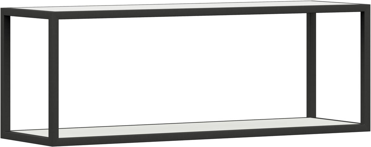 WANDREGAL 100/35,2/29 cm  - Weiss/Anthrazit, Design, Holzwerkstoff/Metall (100/35,2/29cm) - Cantus