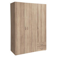 ORMAR SA KLASIČNIM VRATIMA sonoma hrast  120/177/52 cm  - sonoma hrast/boja aluminijuma, Konvencionalno, drvo/plastika (120/177/52cm) - Xora