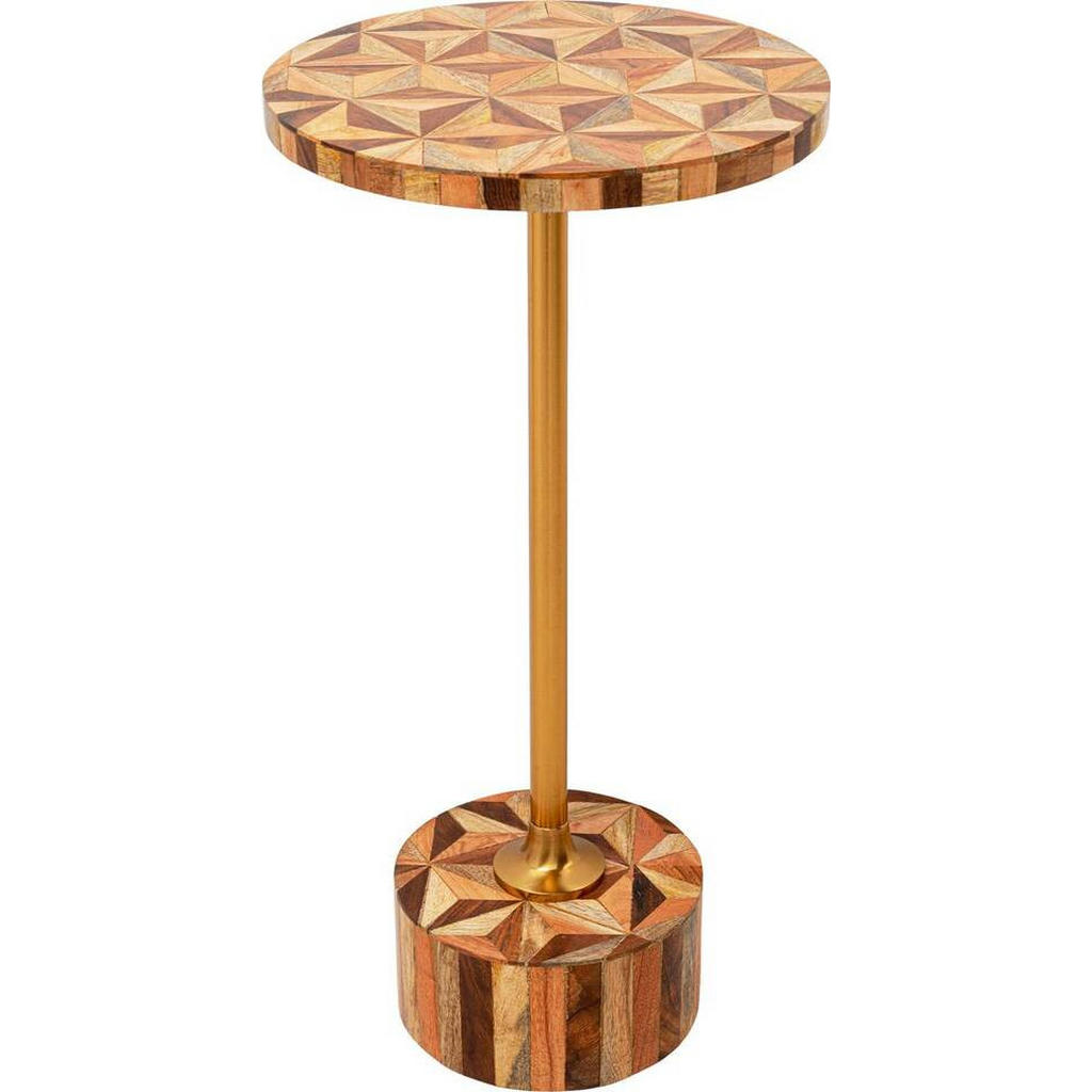 Kare-Design ODKLÁDACÍ STOLEK, hnědá, barvy zlata, tmavě hnědá