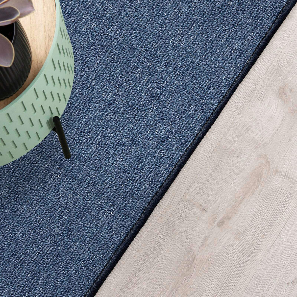 WEBTEPPICH 80/150 cm London Blau  - Blau, Basics, Kunststoff/Textil (80/150cm)