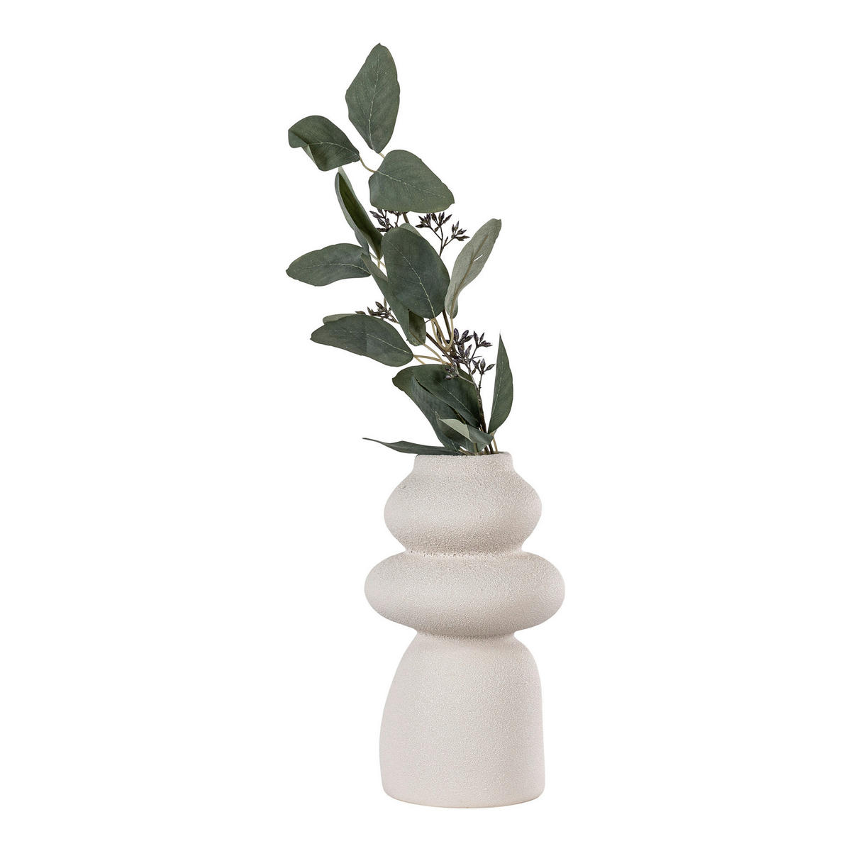 VASE  - Beige, Design, Keramik (14.5/26.5/14.5cm)