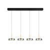 LED-PENDELLEUCHTE 115/22/200 cm  - Chromfarben/Schwarz, Design, Glas/Metall (115/22/200cm) - Trio Leuchten
