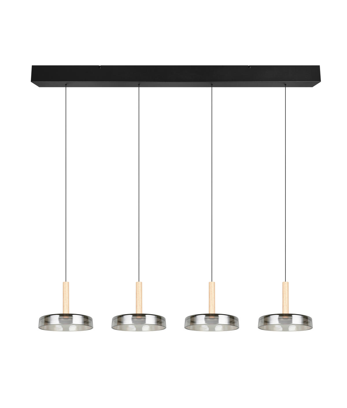 LED-PENDELLAMPA Celeste 115/22/200 cm  - kromfärg/svart, Design, metall/glas (115/22/200cm) - Trio Leuchten
