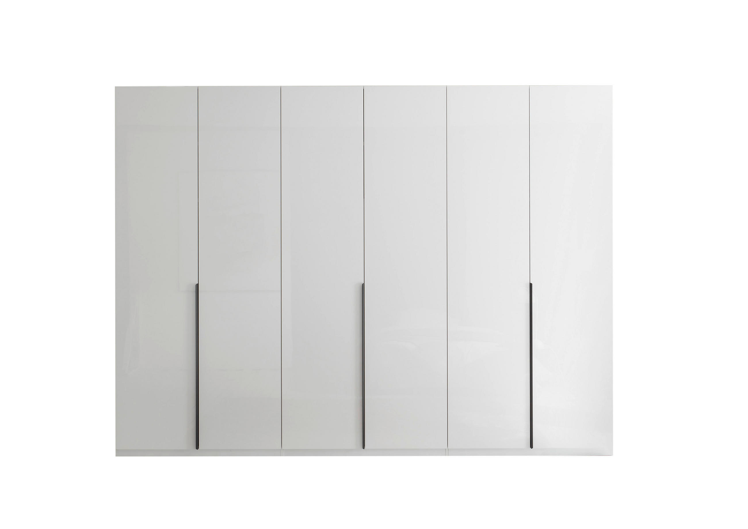 ORMAR S KLASIČNIM VRATIMA bijela visoki sjaj, bijela   - bijela/bijela visoki sjaj, Moderno, drvni materijal/metal (302/225/58cm) - Hom`in