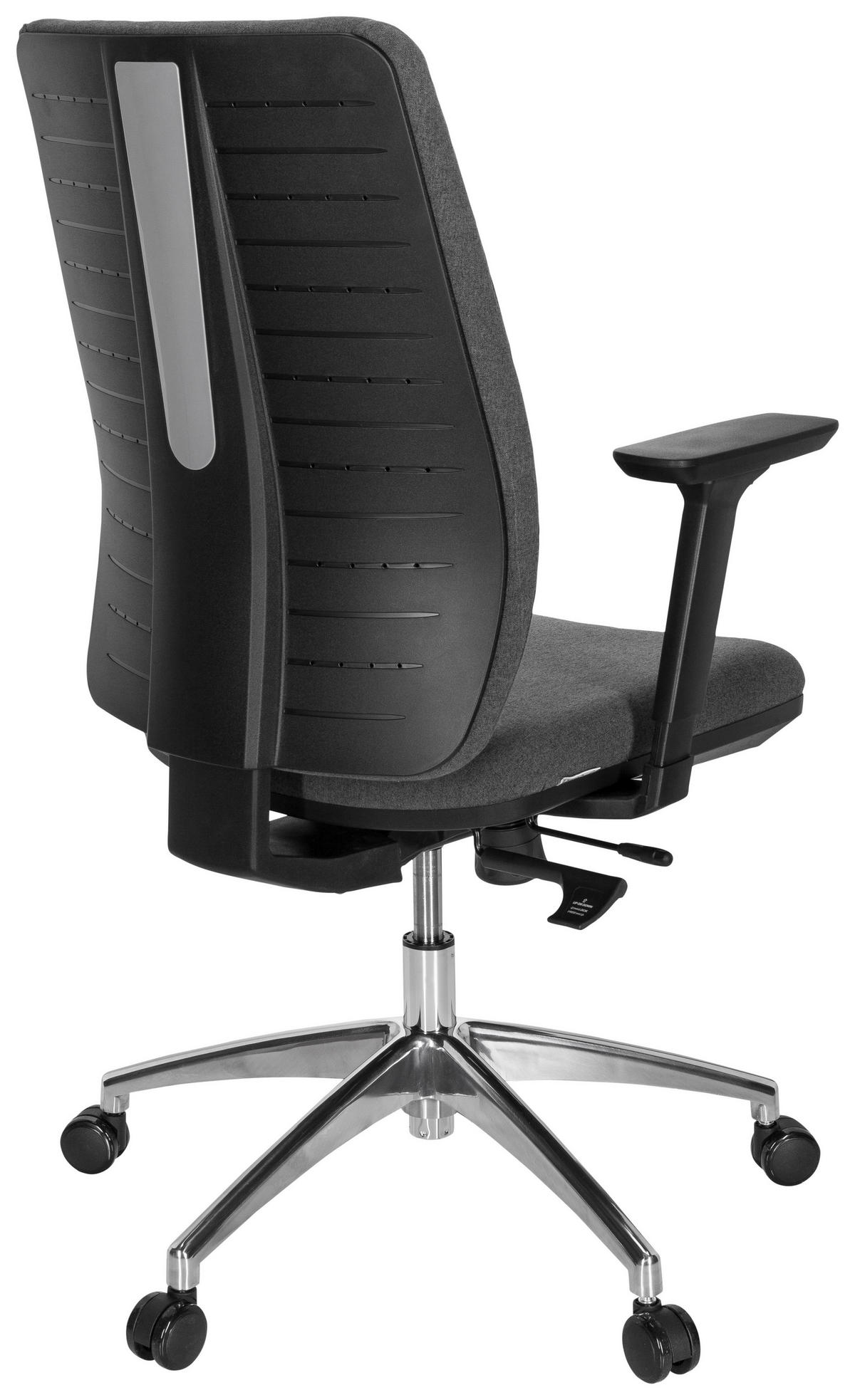 DREHSTUHL  in Flachgewebe Dunkelgrau  - Chromfarben/Dunkelgrau, MODERN, Kunststoff/Textil (74/123/63cm) - MID.YOU