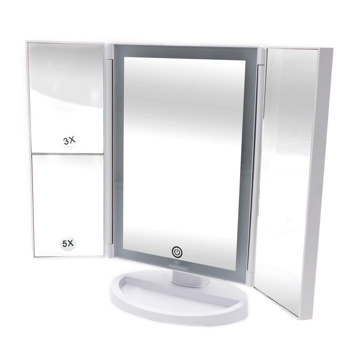 SCHMINKSPIEGEL 17,8/27,3/12 cm  - Weiss, Basics, Glas/Kunststoff (17,8/27,3/12cm) - Sadena