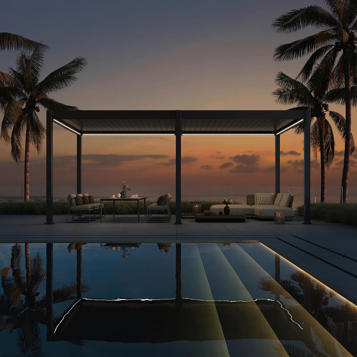 PERGOLA 600/255/400 cm   - Anthrazit, Basics, Metall (600/255/400cm) - Gardenson