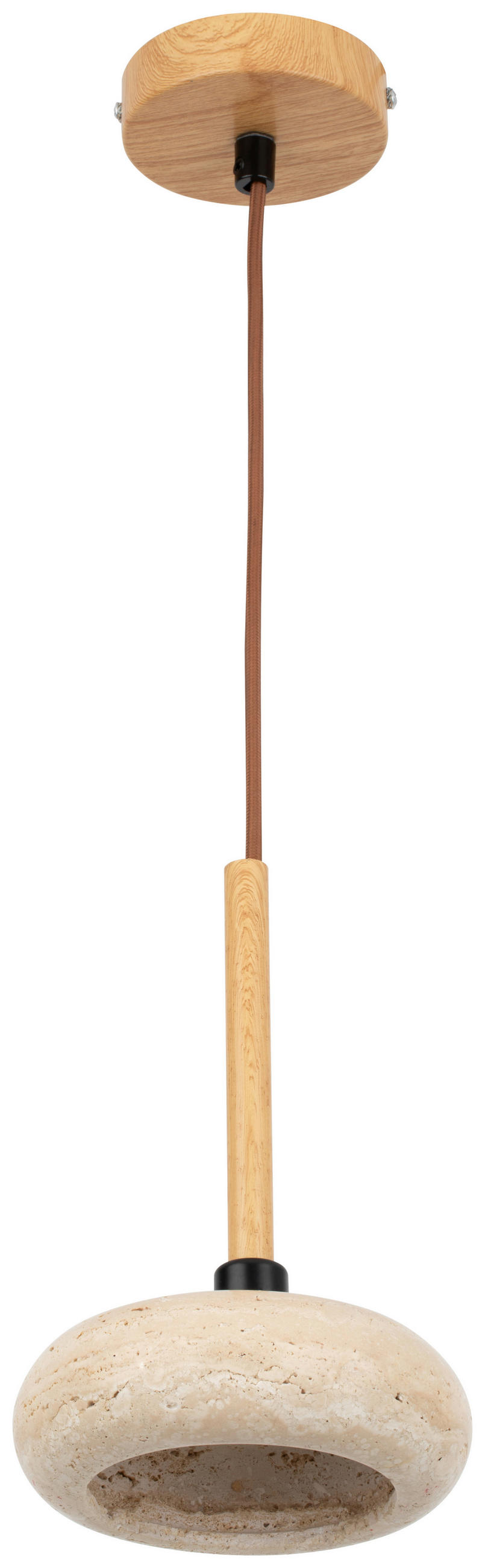 HÄNGELEUCHTE 15/120 cm  - Beige, Design, Stein/Metall (15/120cm) - Collet's Monde