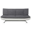 BÄDDSOFFA i vävt tyg grå, vit  - vit/kromfärg, Design, metall/textil (196/91/98cm) - Best Price