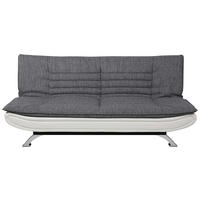 SCHLAFSOFA in Webstoff Grau, Weiß  - Chromfarben/Weiß, Design, Textil/Metall (196/91/98cm) - MID.YOU