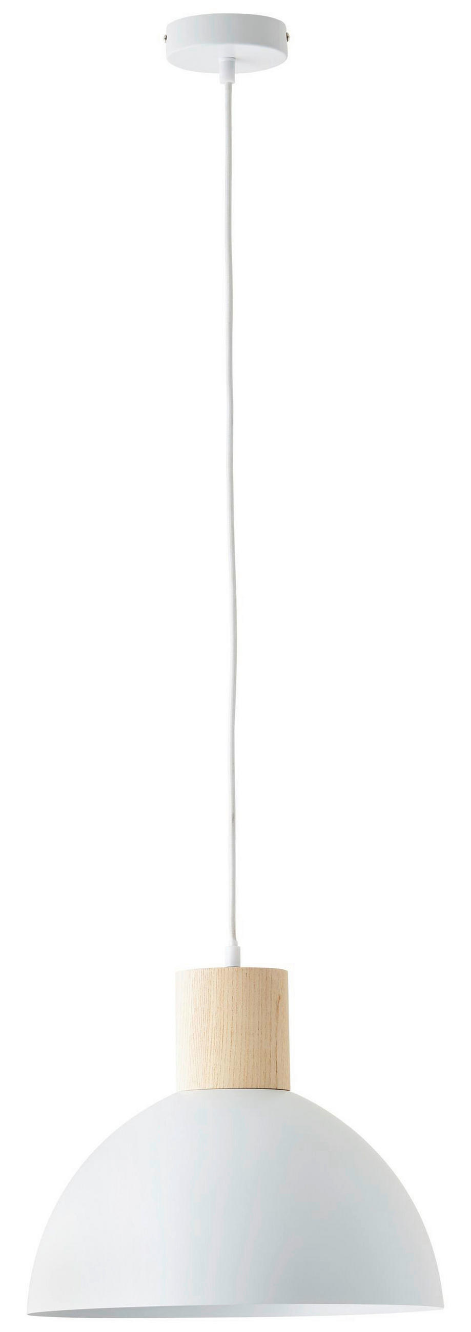 HÄNGELEUCHTE 34/120 cm   - Hellbraun/Weiß, KONVENTIONELL, Holz/Metall (34/120cm) - Brilliant