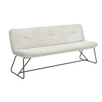SITZBANK 200/92/70 cm Cord Grau Metall  - Schwarz/Grau, Design, Textil/Metall (200/92/70cm) - Lomoco