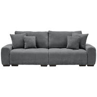 BIGSOFA Chenille Dunkelgrau  - Dunkelgrau/Dunkelbraun, KONVENTIONELL, Kunststoff/Textil (250/100/90cm) - Carryhome