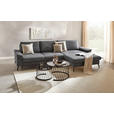ECKSOFA inkl. Funktion Graphitfarben Velours, Cord  - Schwarz/Graphitfarben, MODERN, Textil/Metall (180/302cm) - Venda