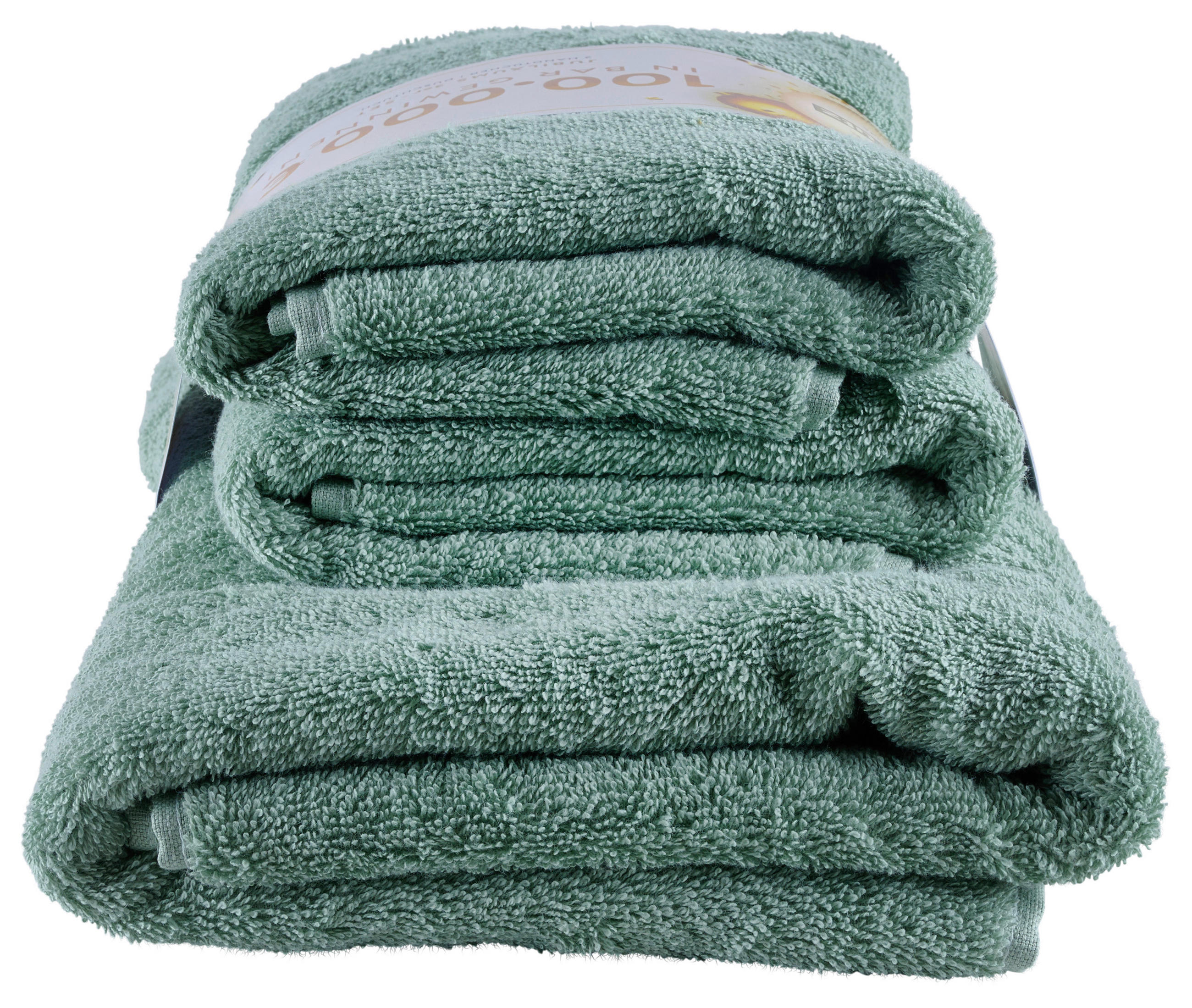 FROTTIERSET Jubiläums Set CH Grün 3-teilig  - Grün, Basics, Textil - Vossen