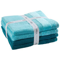 FROTTIERSET Silence Set Blau 4-teilig  - Blau, Basics, Textil - Vossen