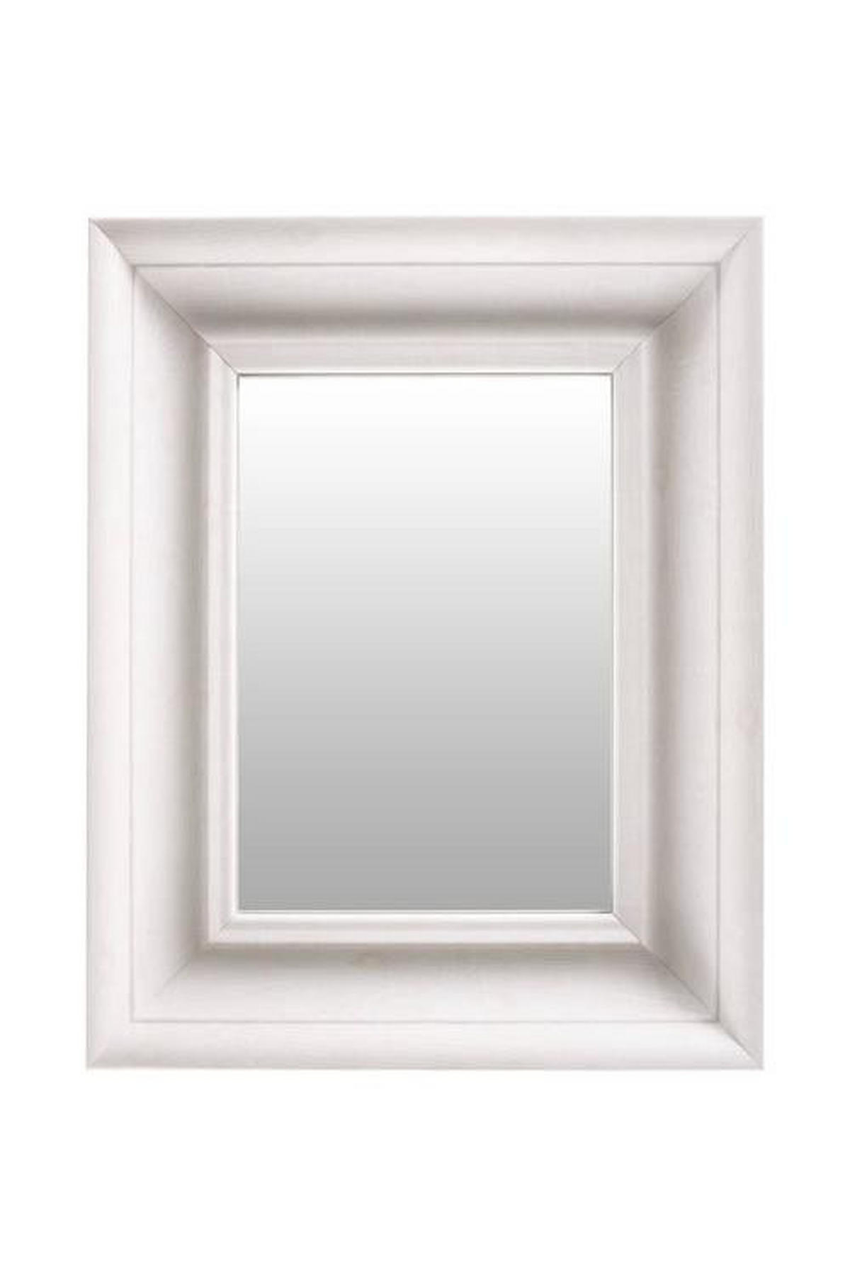 WANDSPIEGEL 36,5/45,5/5,2 cm  - Weiß, Basics, Glas/Kunststoff (36,5/45,5/5,2cm) - Kayoom