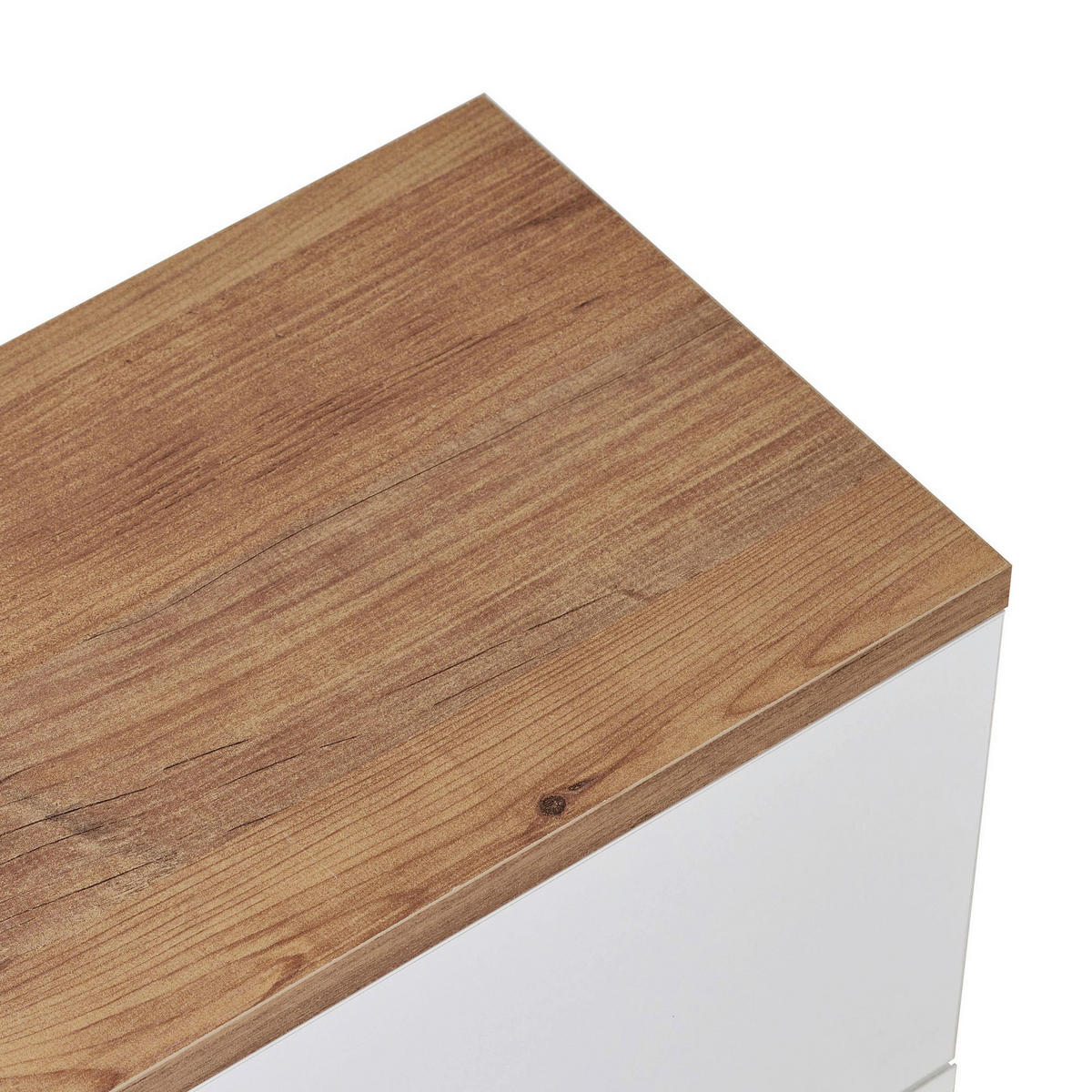 TV-ELEMENT - Weiss/Kieferfarben, Modern, Holzwerkstoff (140/25/25cm) - MID.YOU