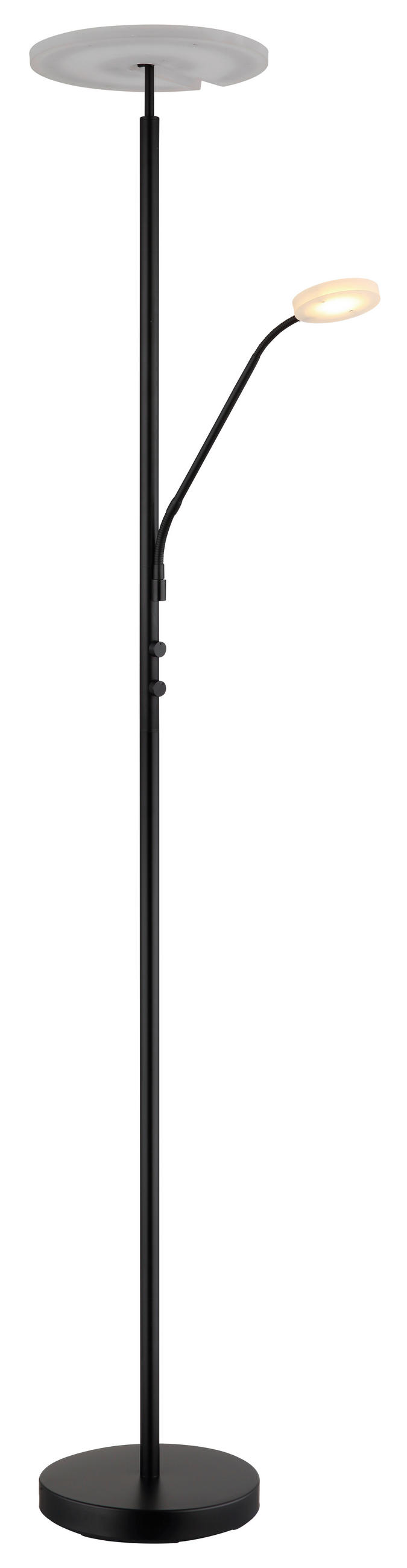 LED SVJETILJKA PODNA STANFORD  - prozirno/crna, Design, metal/plastika (30/180cm) - Globo