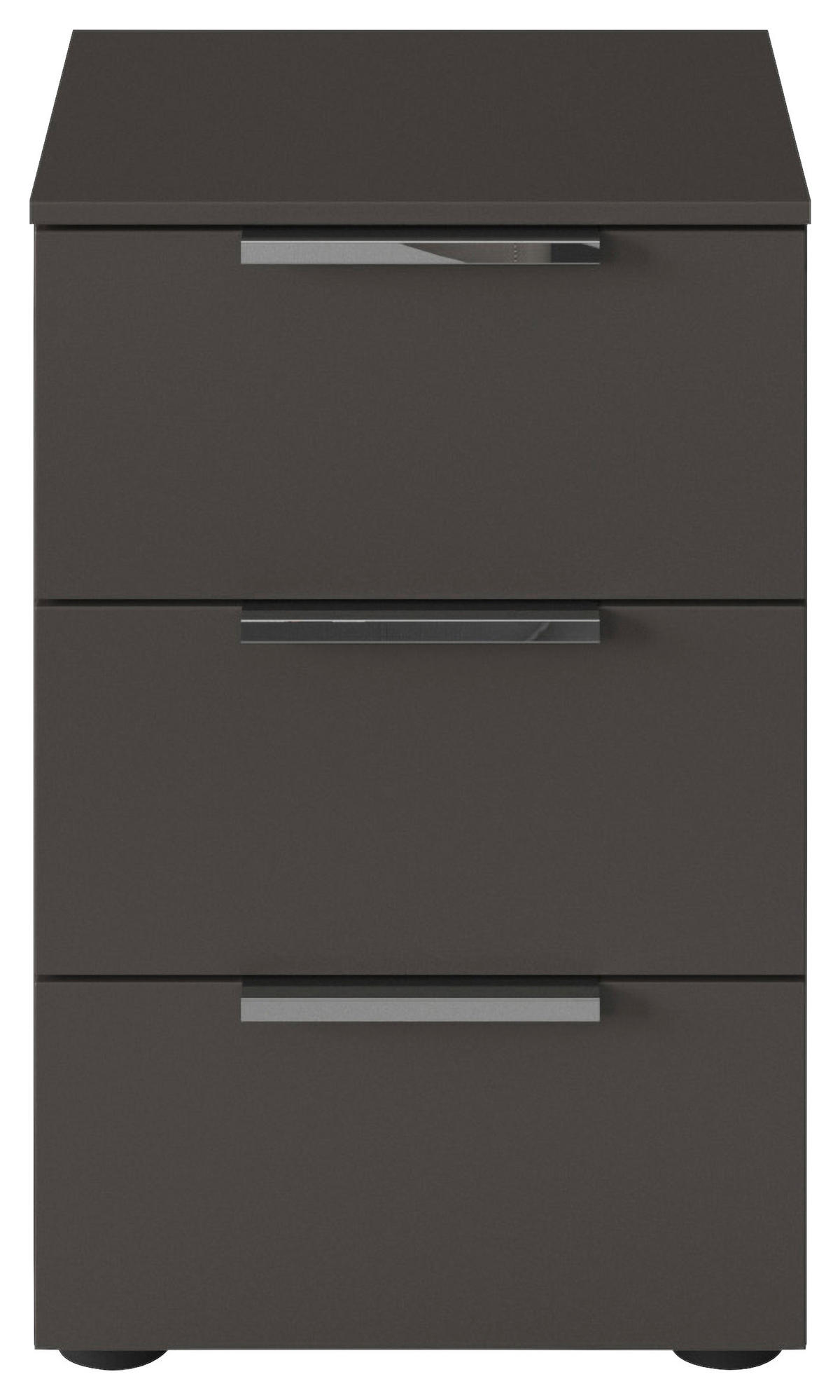 NACHTSCHRANK 40/61/42 cm  - Chromfarben/Graphitfarben, MODERN, Holzwerkstoff/Kunststoff (40/61/42cm) - Rauch Möbel