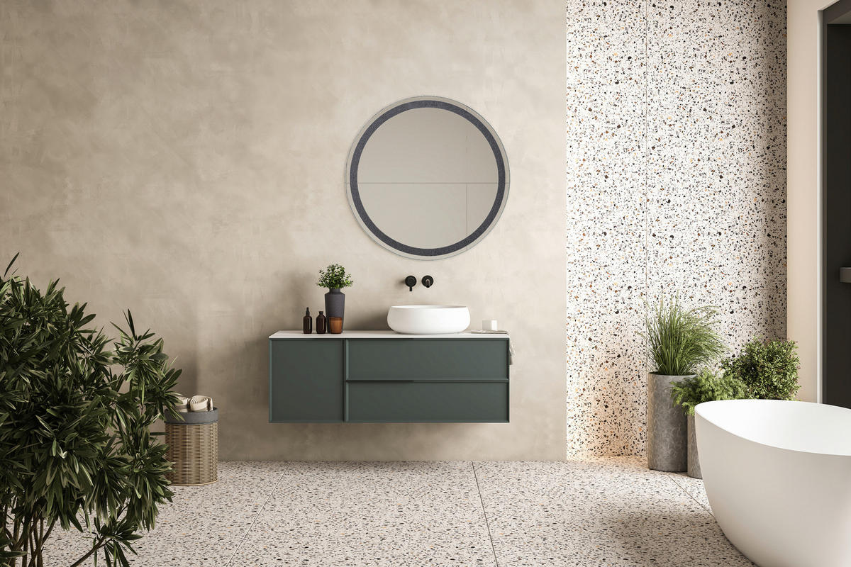 OGLINDĂ DE PERETE 80/80/4 cm    - argintiu/negru, Modern, sticlă (80/80/4cm) - Ti'me