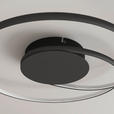 LED-DECKENLEUCHTE 45/8 cm   - Schwarz, LIFESTYLE, Kunststoff/Metall (45/8cm) - Novel