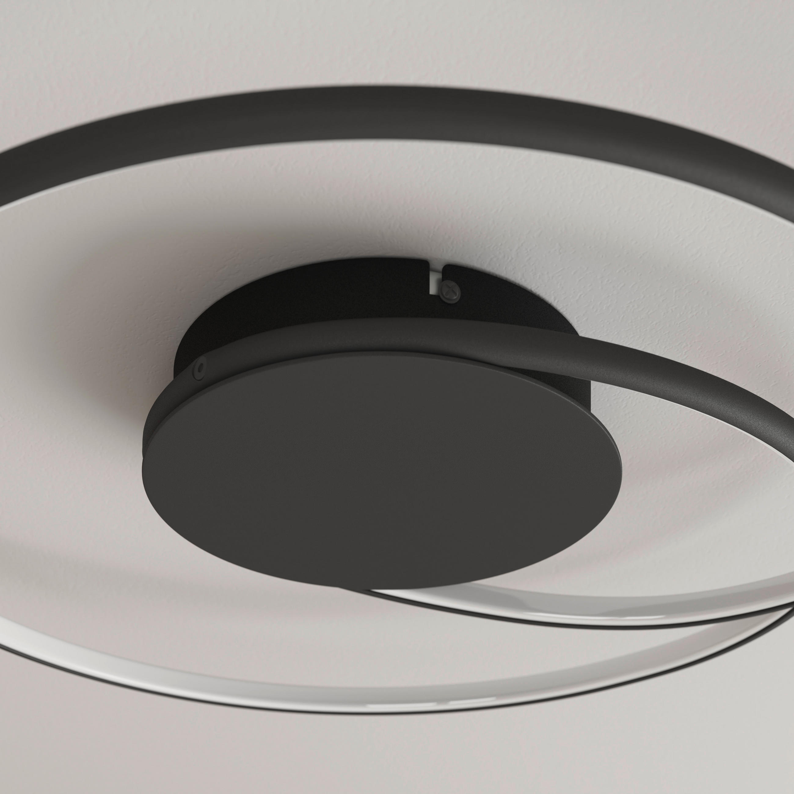 Thumbnail - Novel Led-Deckenleuchte Birmingham, Schwarz, Metall, Kunststoff, Uni,Uni, herzförmig,herzförmig, 8 cm, RoHS, CE, Lampen ...