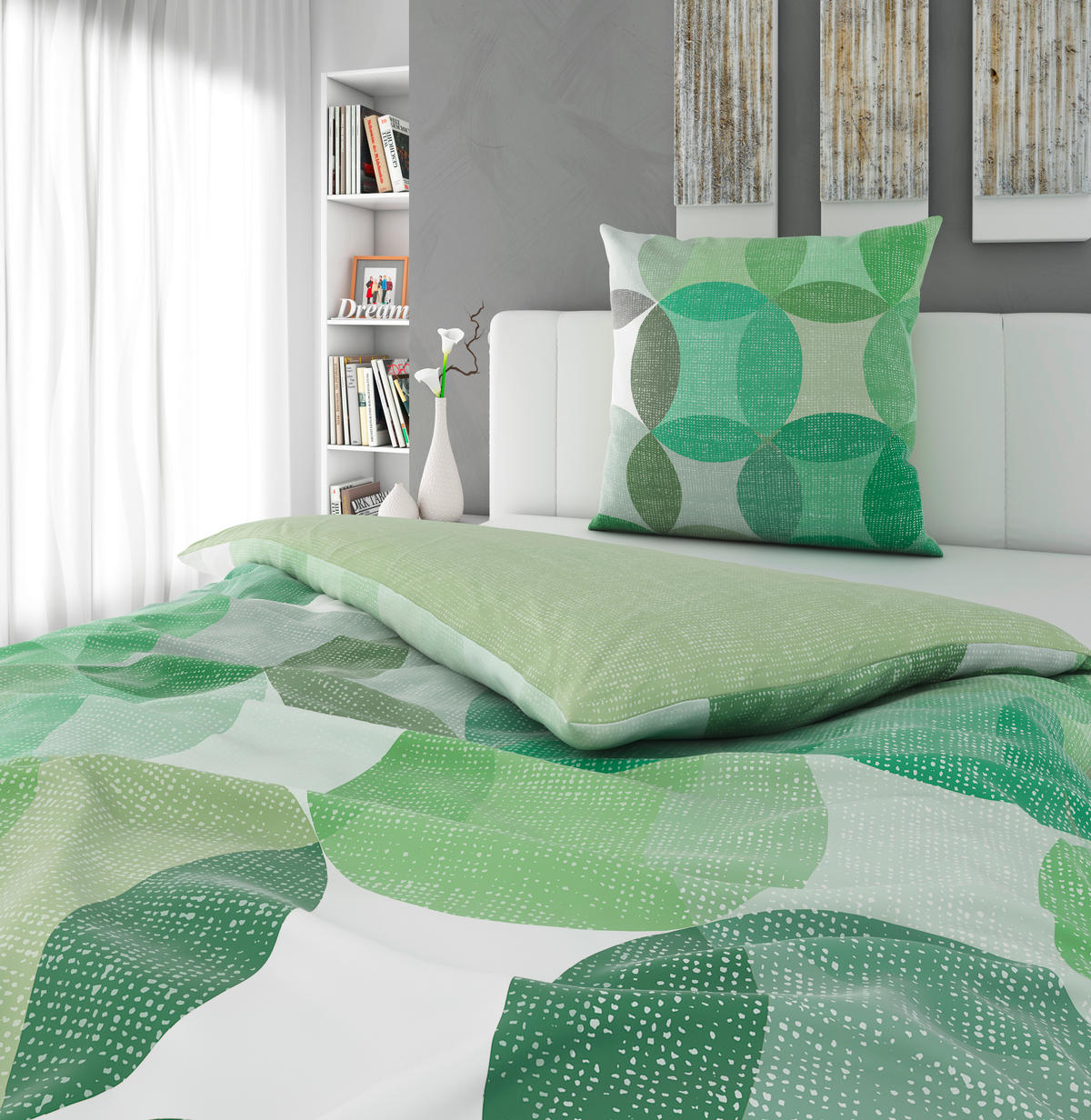 BETTWÄSCHE Satin 200/200 cm  - Grün, Design, Textil (200/200cm) - Novel