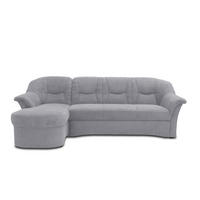 ECKSOFA Dunkelgrau Mikrofaser  - Dunkelgrau/Schwarz, KONVENTIONELL, Kunststoff/Textil (146/232cm) - MID.YOU