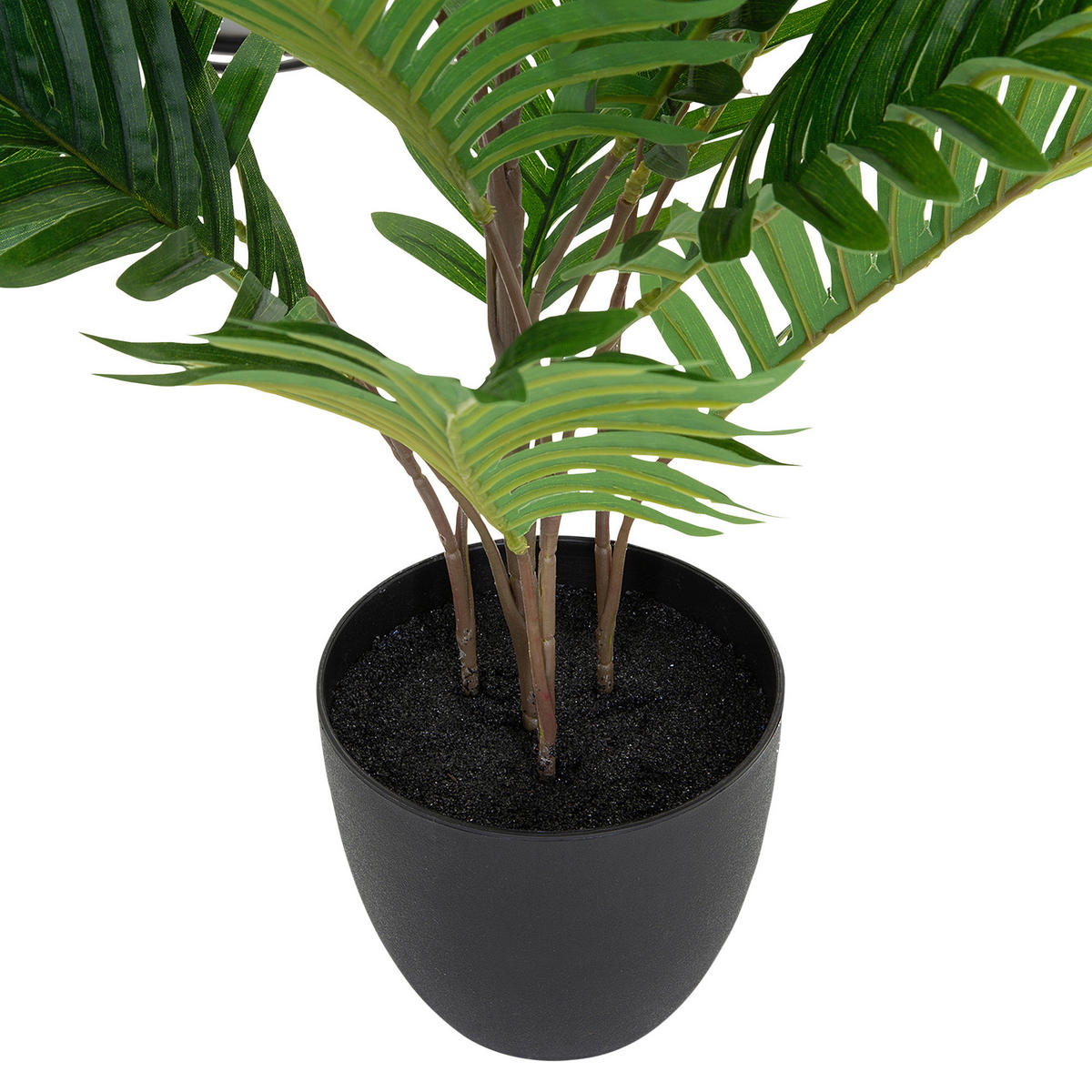 KUNSTPFLANZE Palme  - Schwarz/Braun, Basics, Kunststoff/Textil (60/70/60cm) - MID.YOU