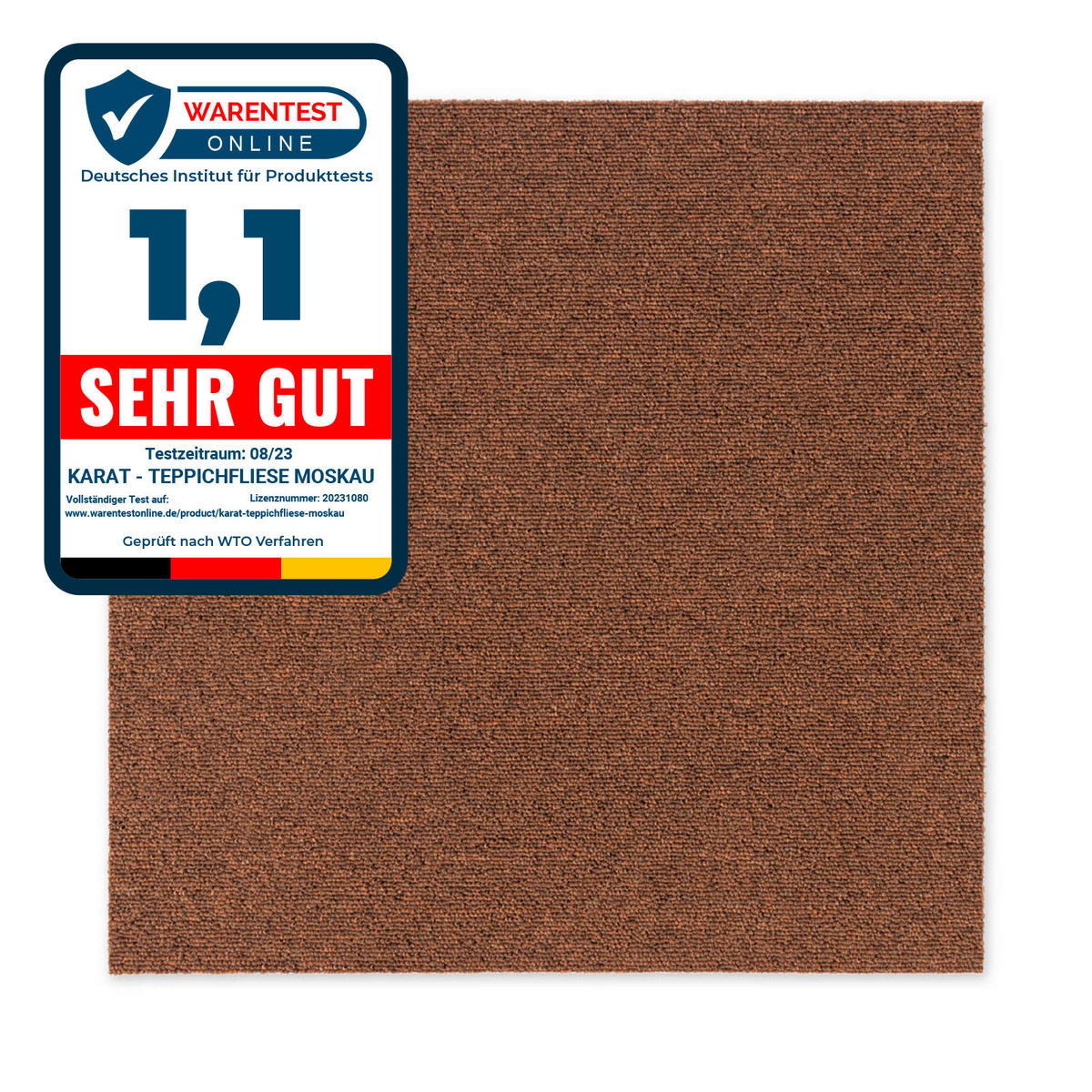 TEPPICHFLIESE - Hellbraun, Basics, Textil (50/50cm) - Esposa
