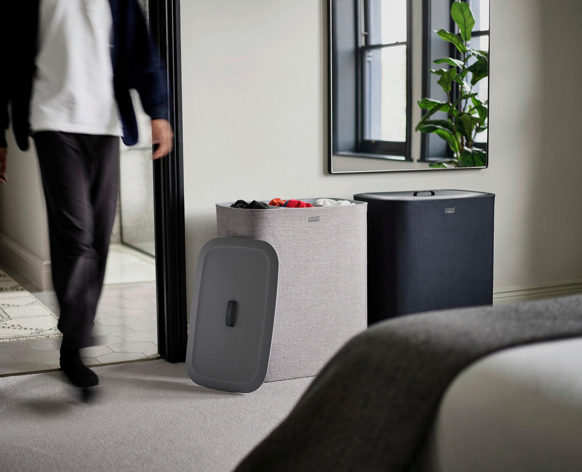 KOŠ ZA PERILO - črna, Basics, naravni materiali (59,1/71/39,5cm) - Joseph Joseph