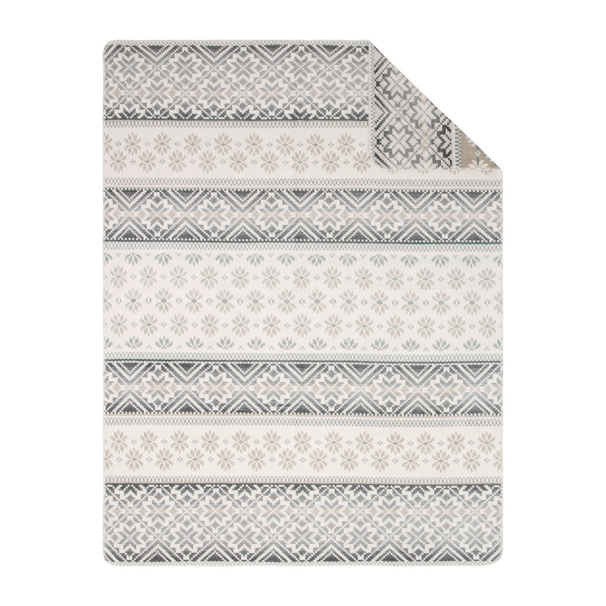 TAKARÓ 150/200 cm  - ezüstszínű/fehér, Basics, textil (150/200cm)