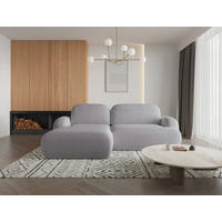ECKSOFA Sevilla Plus in Bouclé Hellgrau  275/175 cm  - Hellgrau/Schwarz, Design, Kunststoff/Textil (275/175cm) - MID.YOU