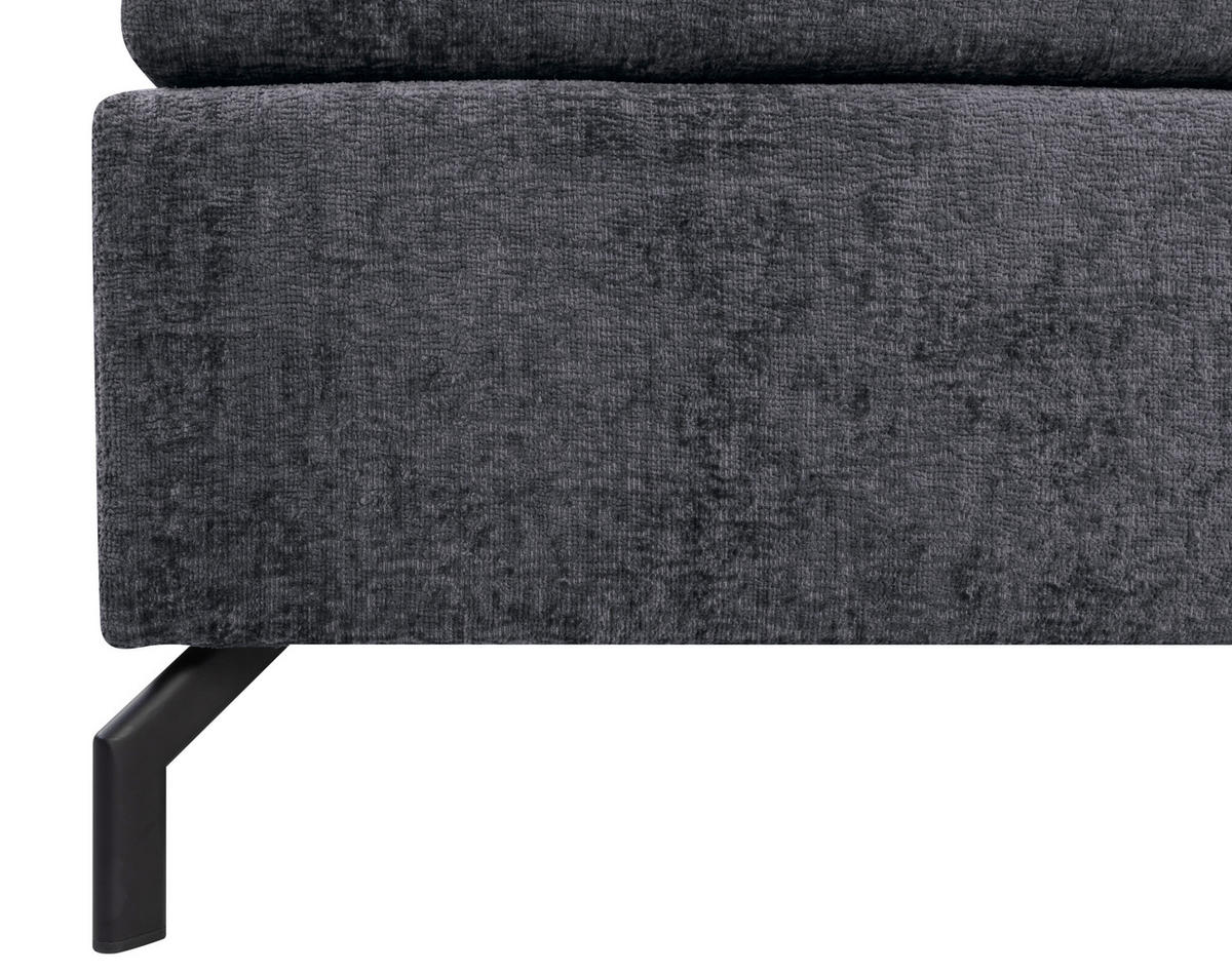 BOXSPRINGBETT 180/200 cm  in Anthrazit  - Anthrazit/Schwarz, Design, Textil/Metall (180/200cm) - Esposa