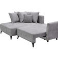 ECKSOFA in Chenille Grau  - Schwarz/Grau, LIFESTYLE, Textil/Metall (172/255cm) - Carryhome