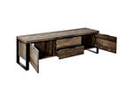 TV-ELEMENT Eichefarben  - Eichefarben/Schwarz, Design, Metall (152,4/45/39,5cm)